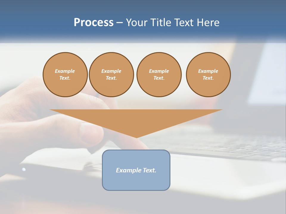 A Person Using A Laptop Computer On A Desk PowerPoint Template