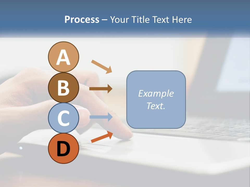 A Person Using A Laptop Computer On A Desk PowerPoint Template