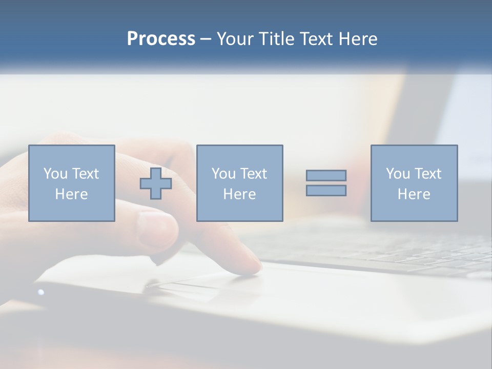 A Person Using A Laptop Computer On A Desk PowerPoint Template