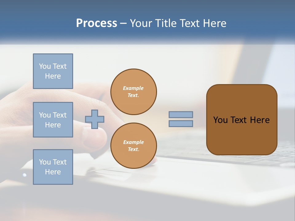 A Person Using A Laptop Computer On A Desk PowerPoint Template