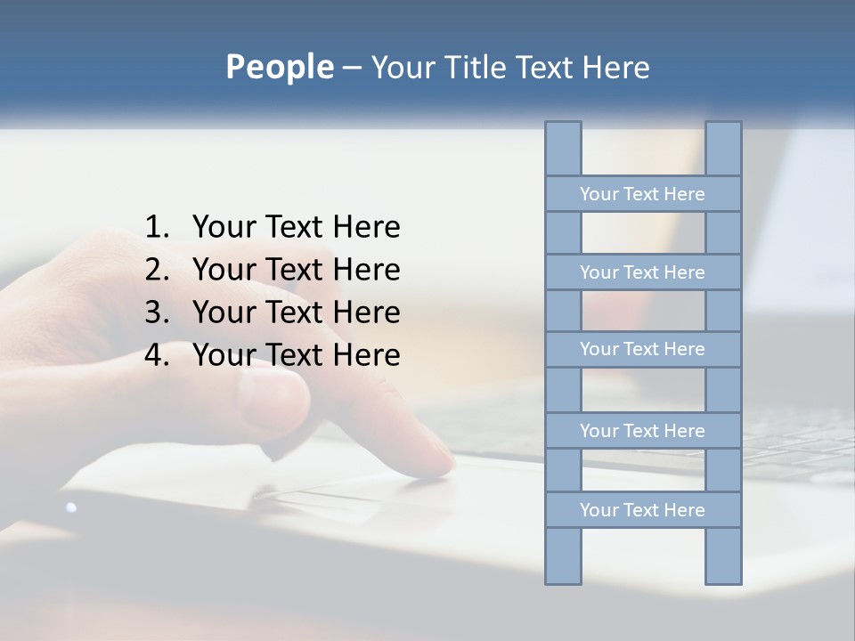A Person Using A Laptop Computer On A Desk PowerPoint Template