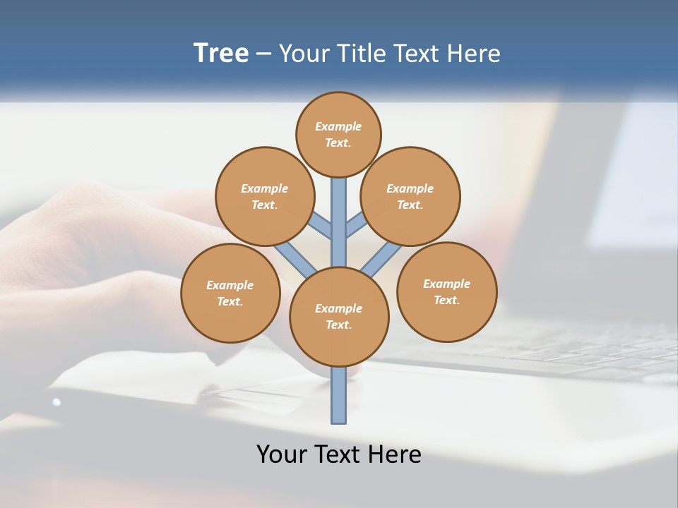 A Person Using A Laptop Computer On A Desk PowerPoint Template