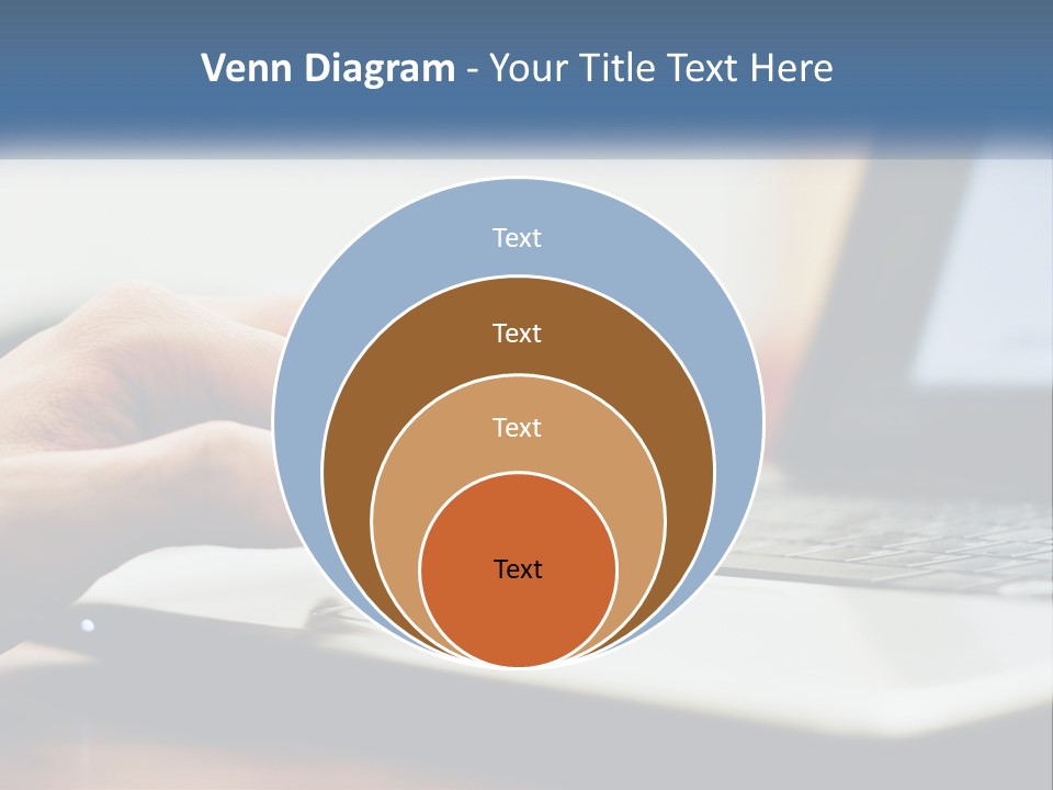 A Person Using A Laptop Computer On A Desk PowerPoint Template