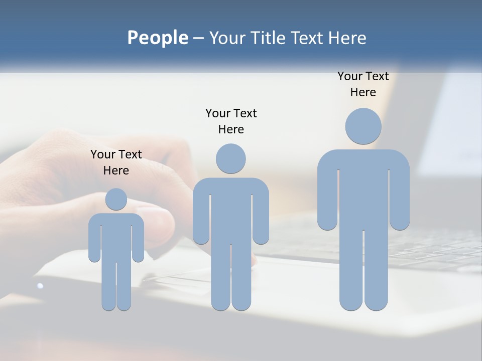 A Person Using A Laptop Computer On A Desk PowerPoint Template