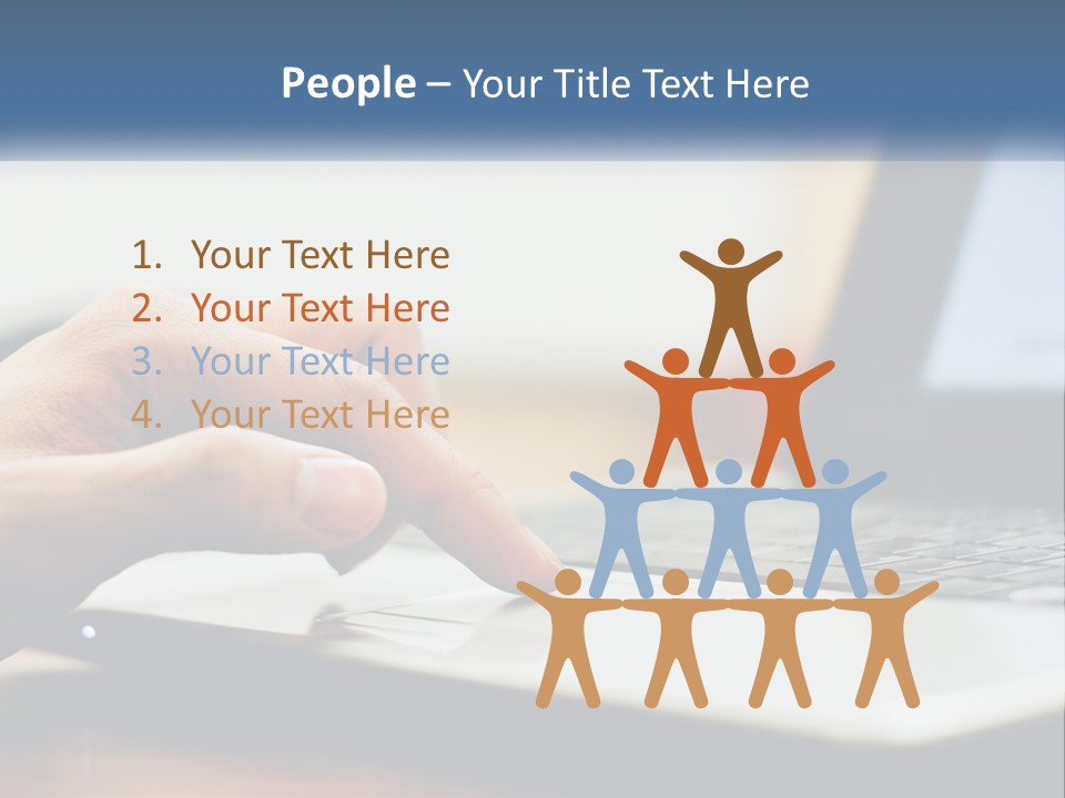 A Person Using A Laptop Computer On A Desk PowerPoint Template