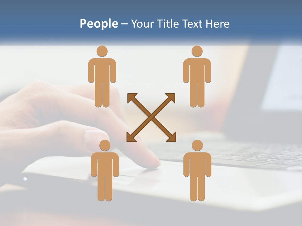 A Person Using A Laptop Computer On A Desk PowerPoint Template