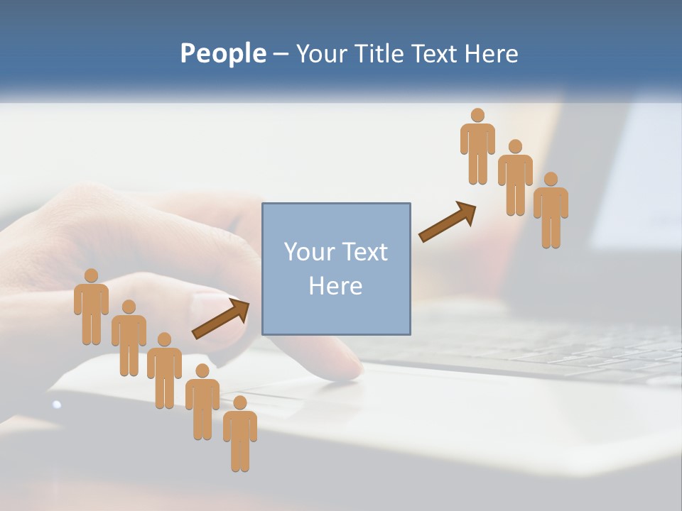 A Person Using A Laptop Computer On A Desk PowerPoint Template