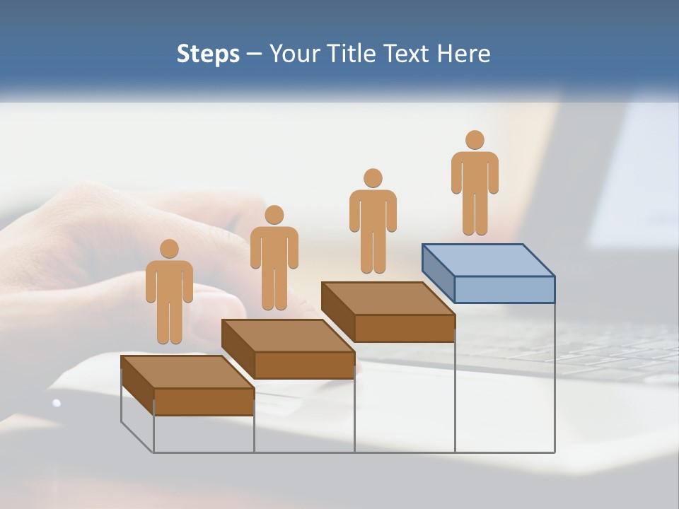 A Person Using A Laptop Computer On A Desk PowerPoint Template