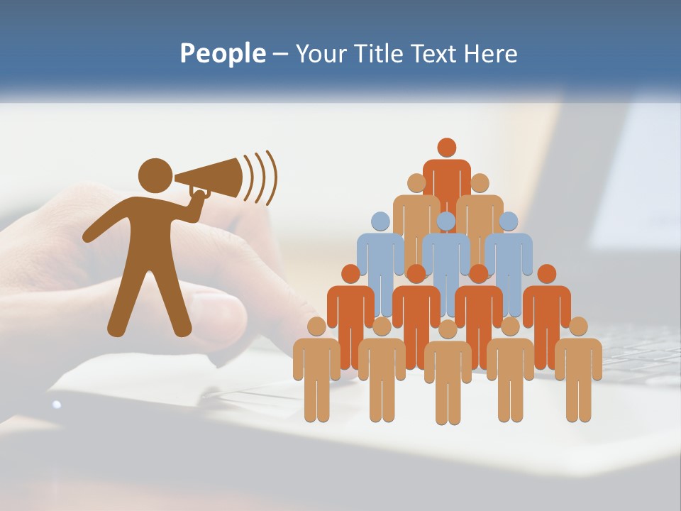 A Person Using A Laptop Computer On A Desk PowerPoint Template