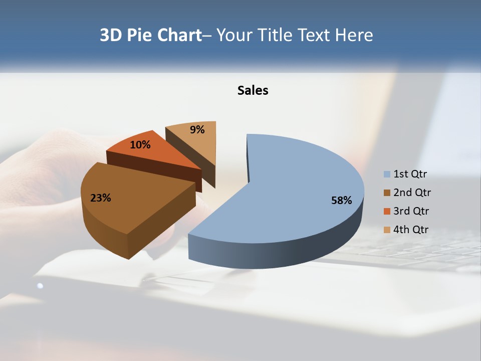 A Person Using A Laptop Computer On A Desk PowerPoint Template