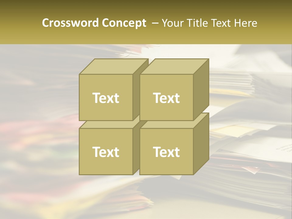 A Large Pile Of Papers On A Table PowerPoint Template