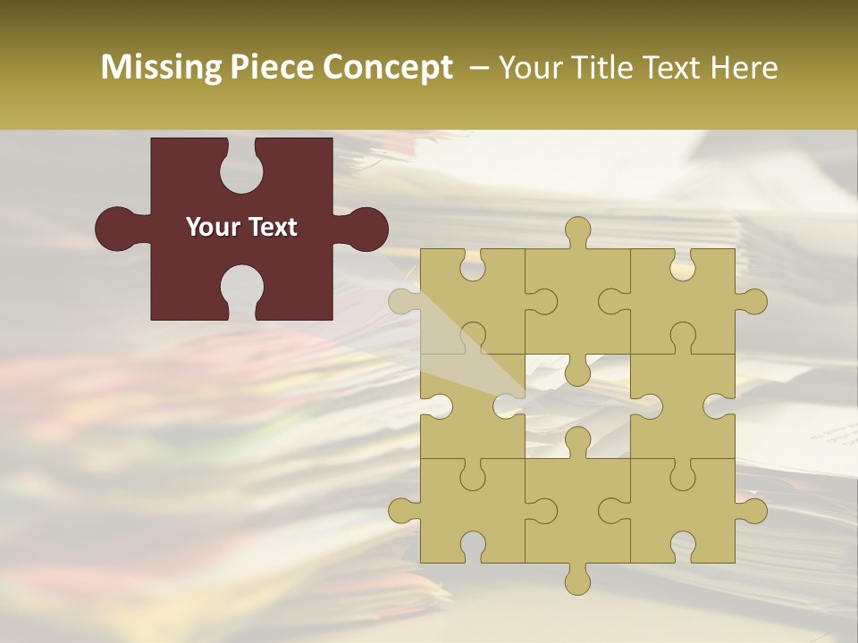 A Large Pile Of Papers On A Table PowerPoint Template