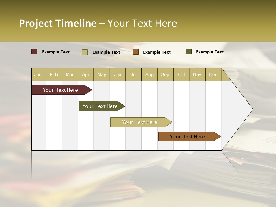 A Large Pile Of Papers On A Table PowerPoint Template