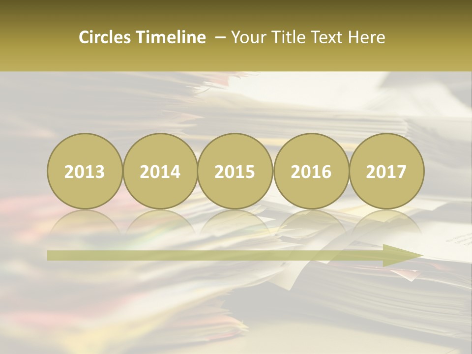 A Large Pile Of Papers On A Table PowerPoint Template