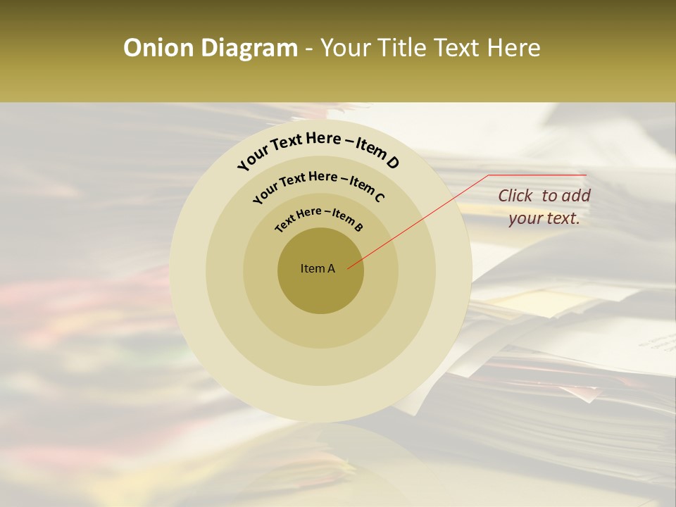 A Large Pile Of Papers On A Table PowerPoint Template