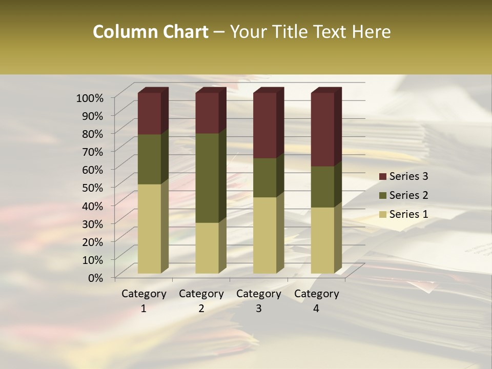 A Large Pile Of Papers On A Table PowerPoint Template