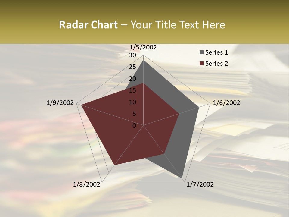 A Large Pile Of Papers On A Table PowerPoint Template