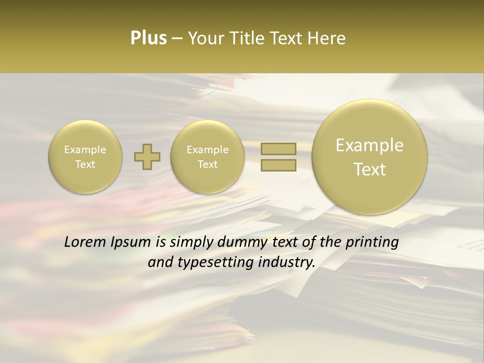 A Large Pile Of Papers On A Table PowerPoint Template