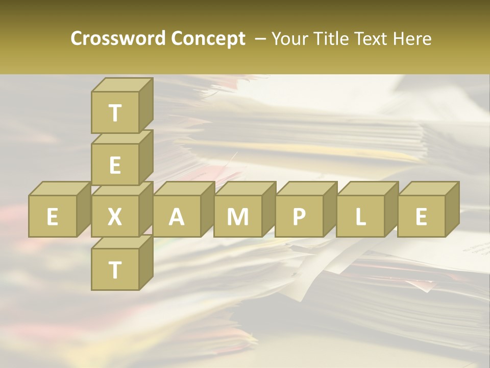 A Large Pile Of Papers On A Table PowerPoint Template