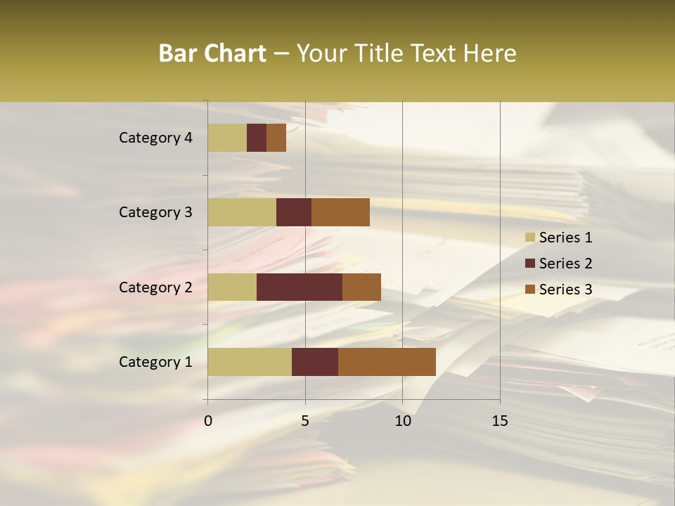 A Large Pile Of Papers On A Table PowerPoint Template