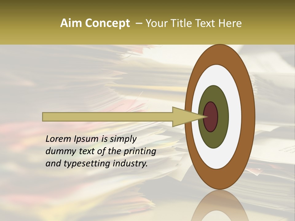 A Large Pile Of Papers On A Table PowerPoint Template