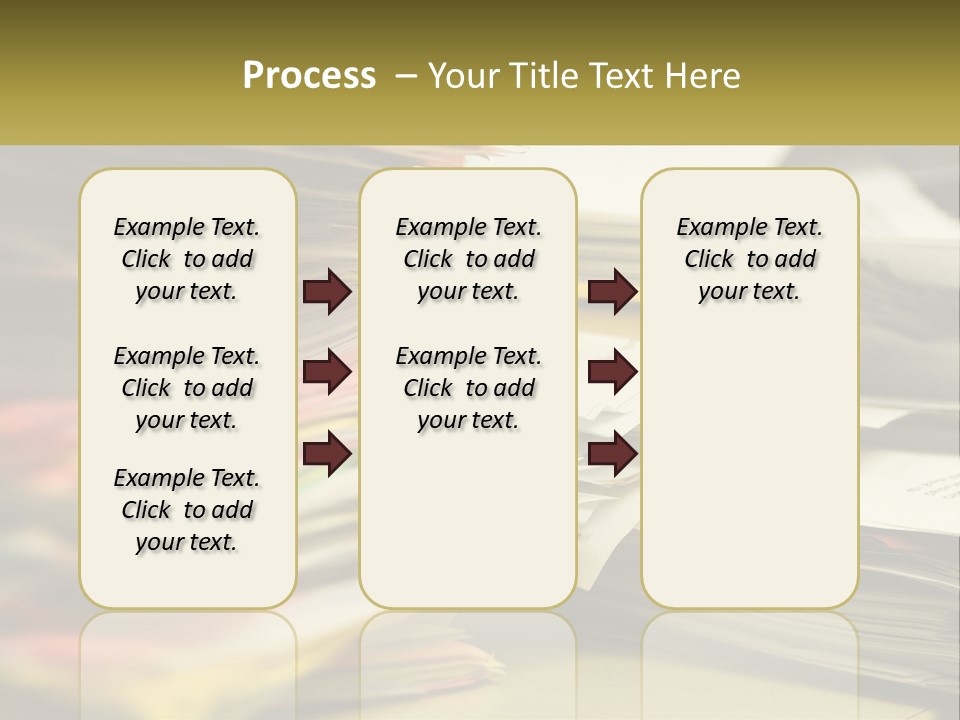 A Large Pile Of Papers On A Table PowerPoint Template