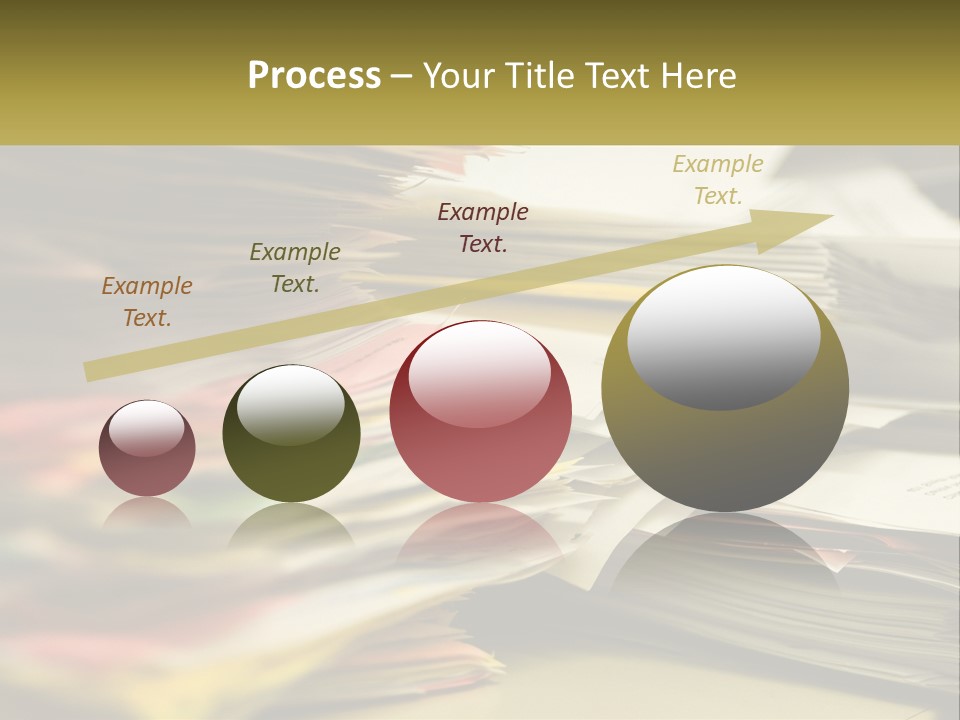 A Large Pile Of Papers On A Table PowerPoint Template