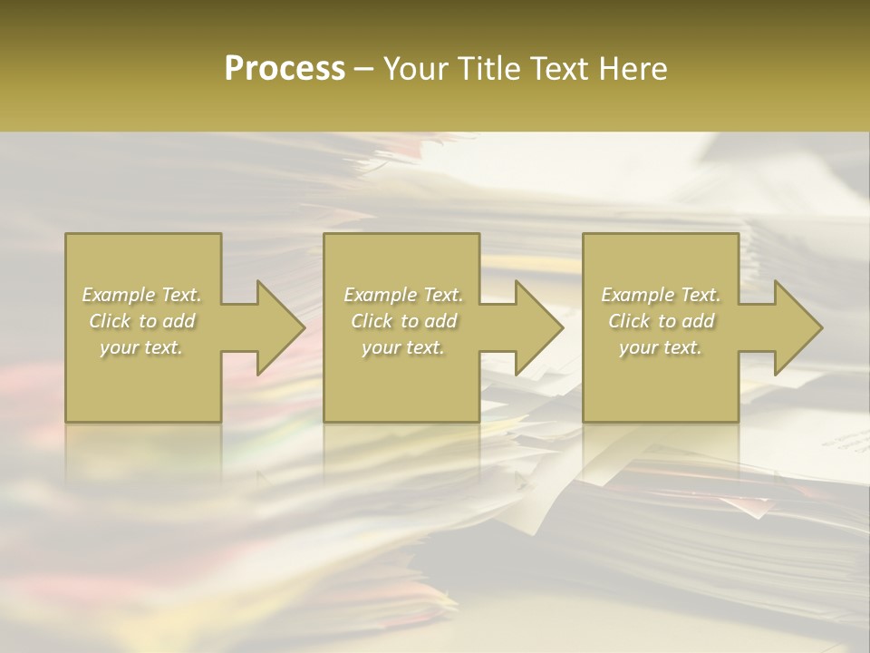 A Large Pile Of Papers On A Table PowerPoint Template