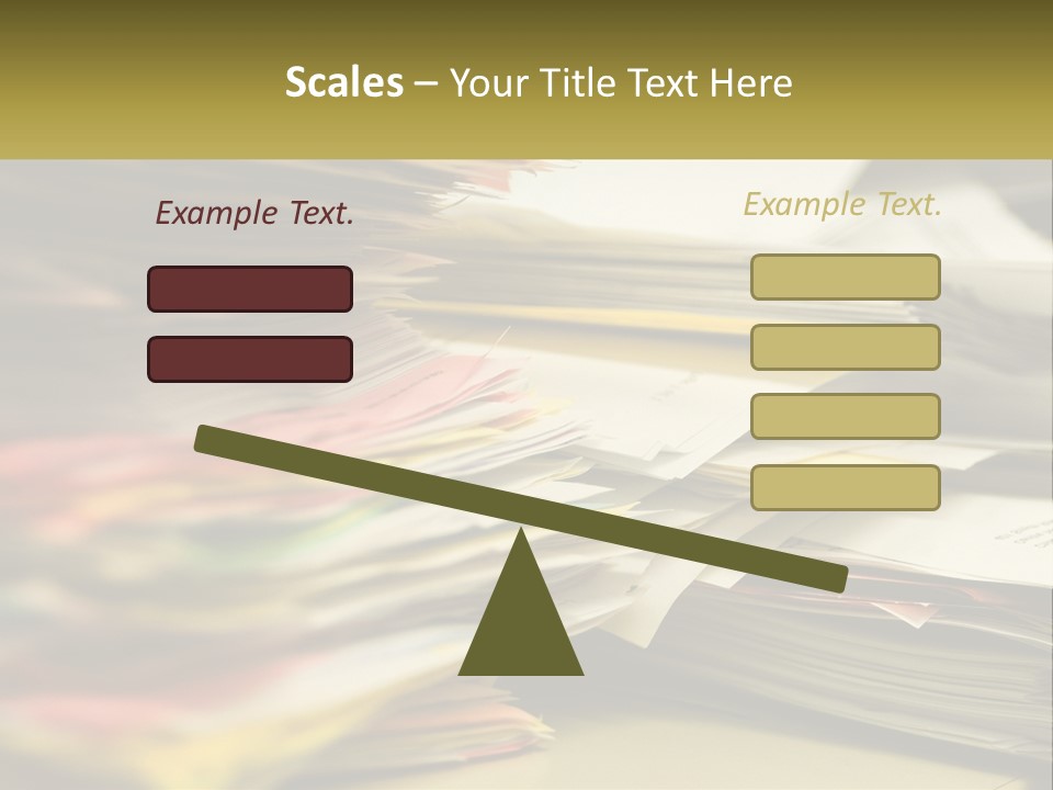 A Large Pile Of Papers On A Table PowerPoint Template