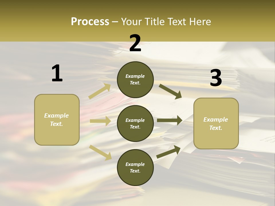 A Large Pile Of Papers On A Table PowerPoint Template
