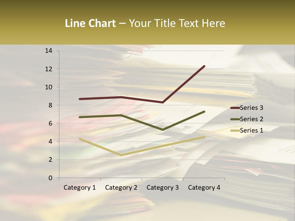 A Large Pile Of Papers On A Table PowerPoint Template