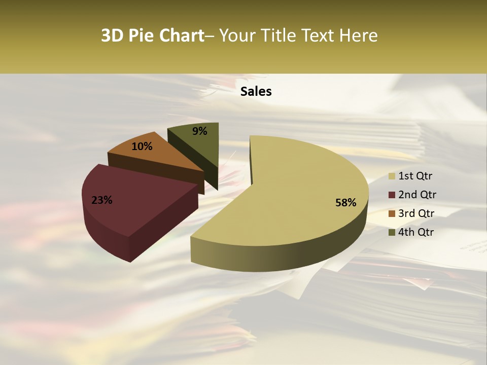 A Large Pile Of Papers On A Table PowerPoint Template