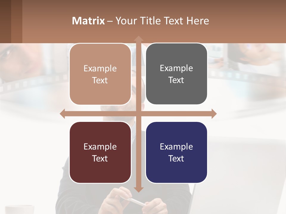 A Man Sitting In Front Of A Laptop Computer PowerPoint Template