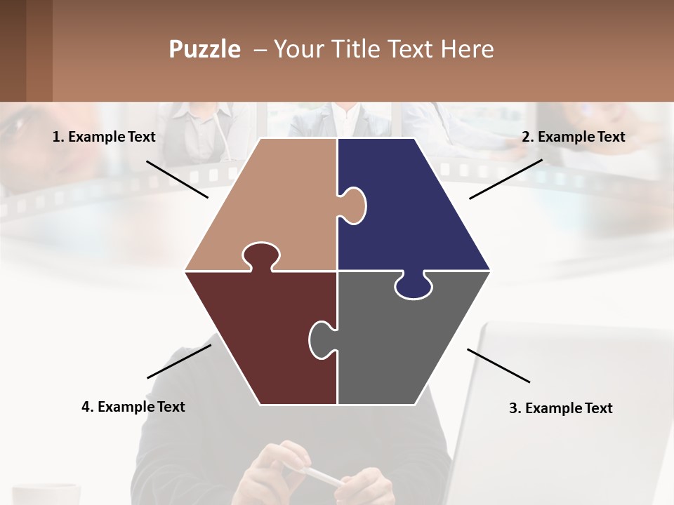 A Man Sitting In Front Of A Laptop Computer PowerPoint Template