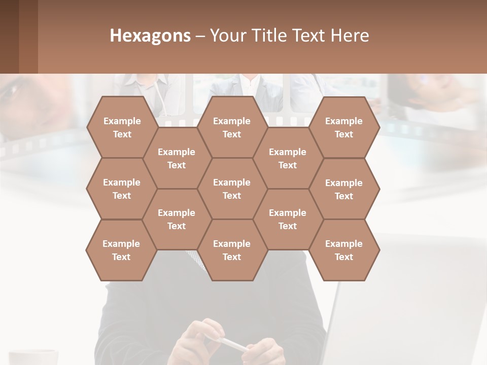 A Man Sitting In Front Of A Laptop Computer PowerPoint Template