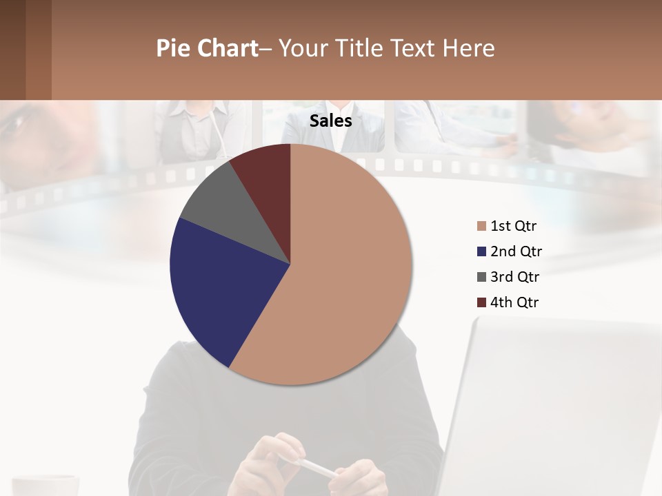 A Man Sitting In Front Of A Laptop Computer PowerPoint Template