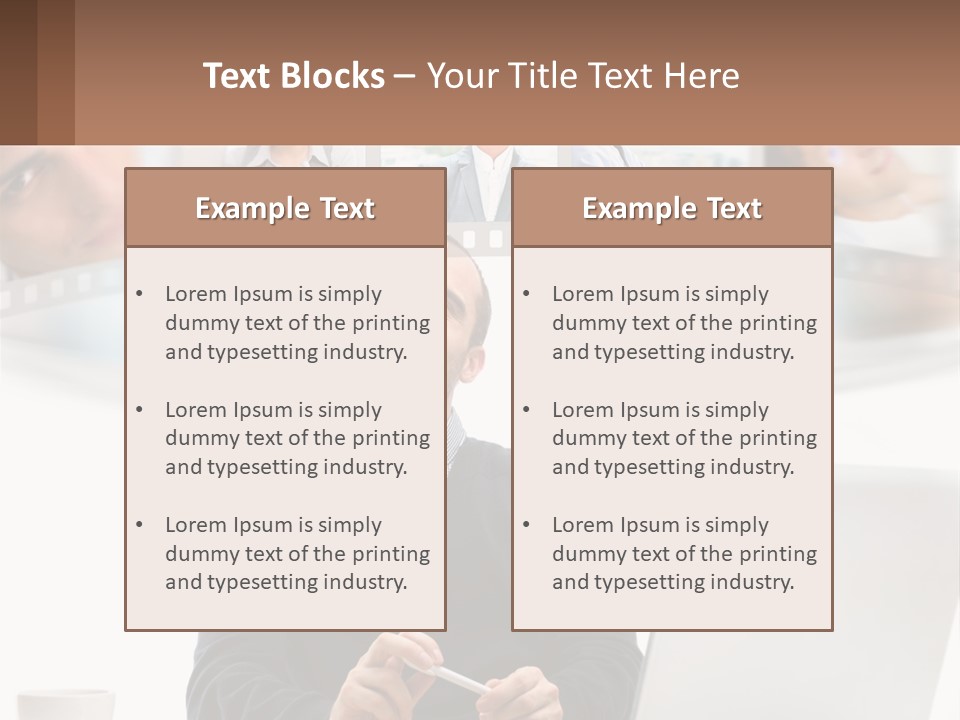 A Man Sitting In Front Of A Laptop Computer PowerPoint Template