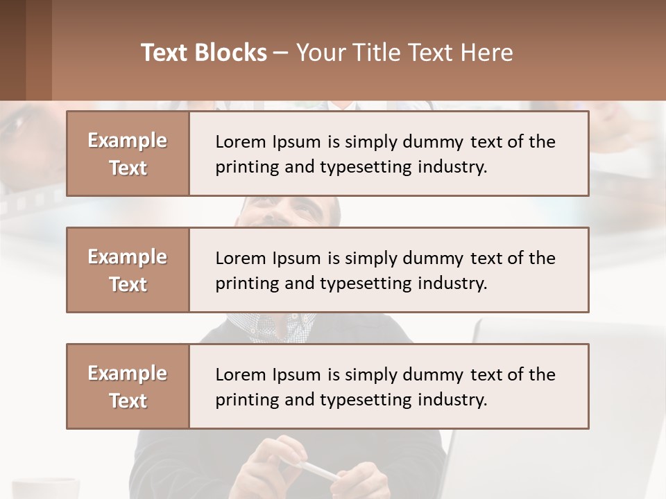 A Man Sitting In Front Of A Laptop Computer PowerPoint Template