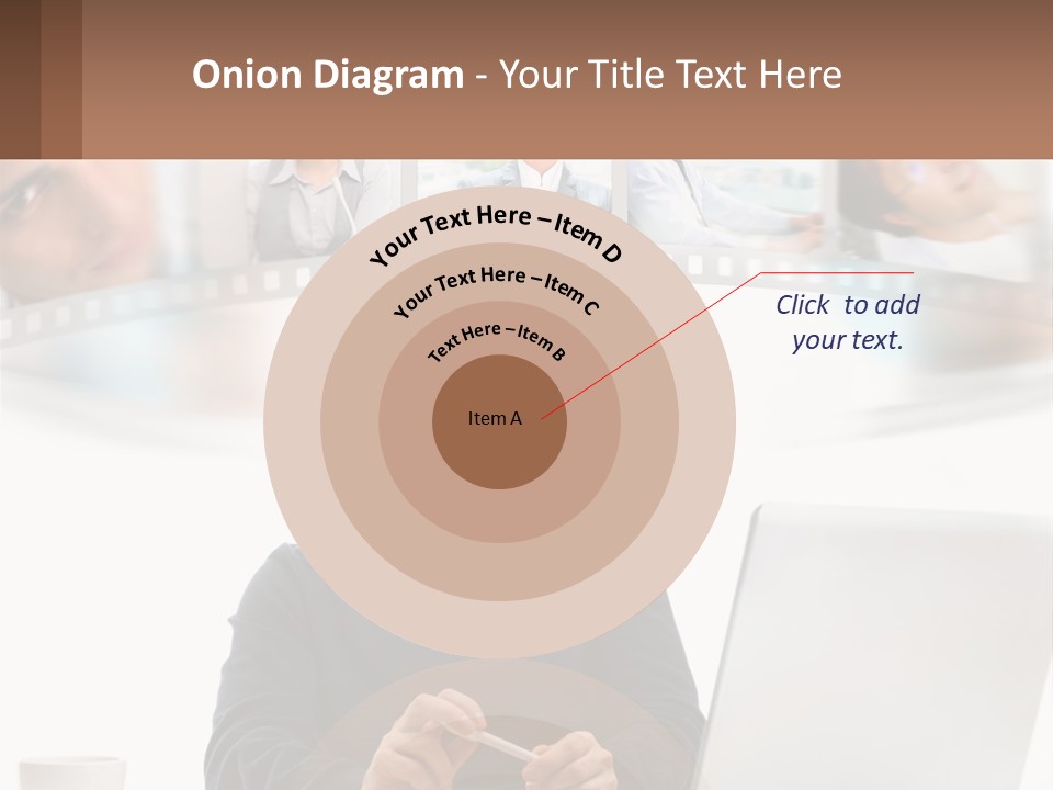 A Man Sitting In Front Of A Laptop Computer PowerPoint Template
