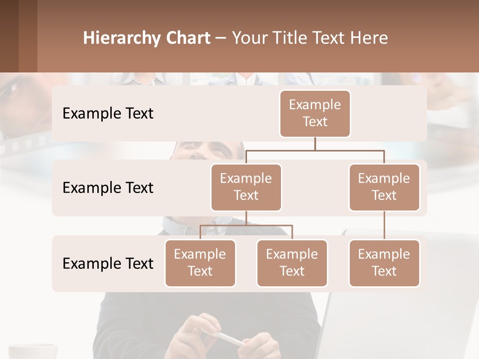 A Man Sitting In Front Of A Laptop Computer PowerPoint Template