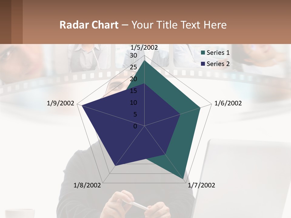 A Man Sitting In Front Of A Laptop Computer PowerPoint Template