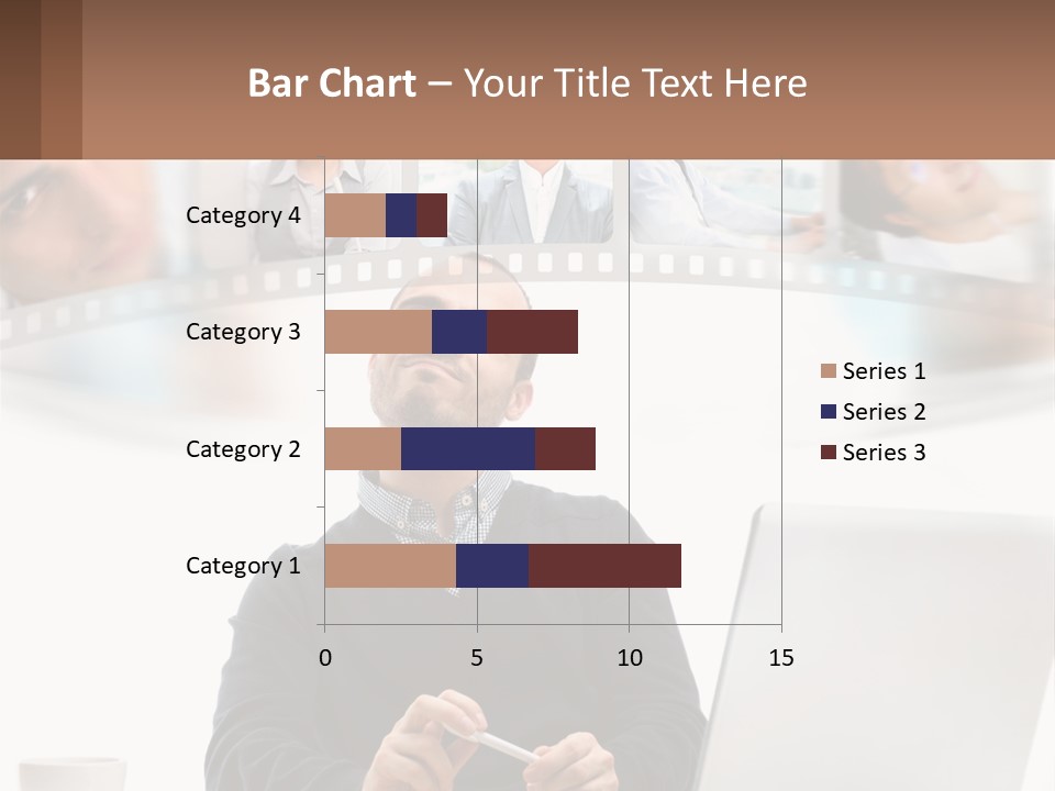 A Man Sitting In Front Of A Laptop Computer PowerPoint Template