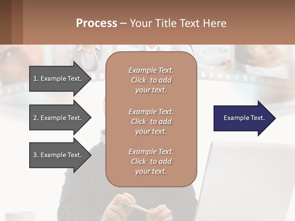 A Man Sitting In Front Of A Laptop Computer PowerPoint Template