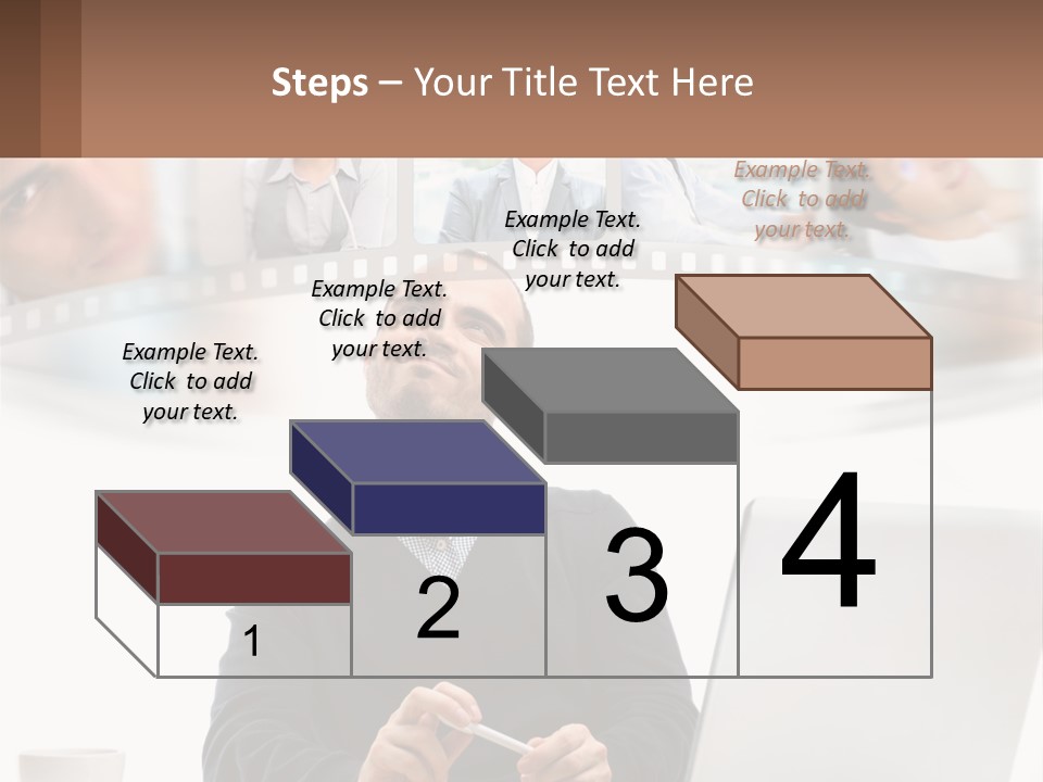 A Man Sitting In Front Of A Laptop Computer PowerPoint Template