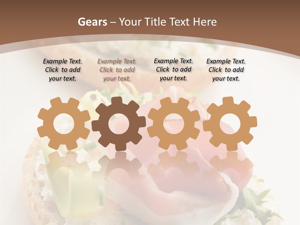 A Plate Of Food That Is On A Table PowerPoint Template