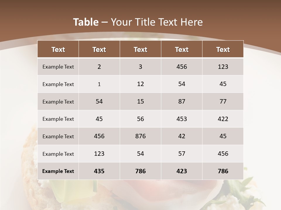 A Plate Of Food That Is On A Table PowerPoint Template