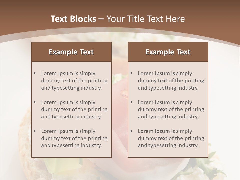 A Plate Of Food That Is On A Table PowerPoint Template