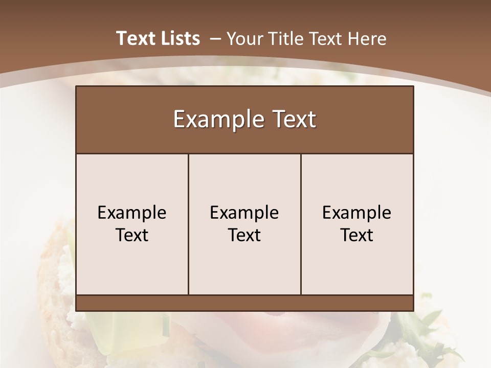 A Plate Of Food That Is On A Table PowerPoint Template