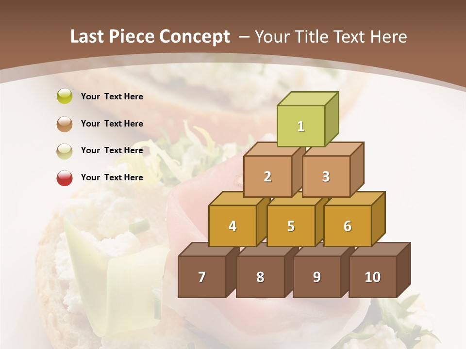 A Plate Of Food That Is On A Table PowerPoint Template