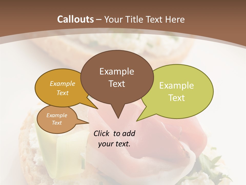 A Plate Of Food That Is On A Table PowerPoint Template
